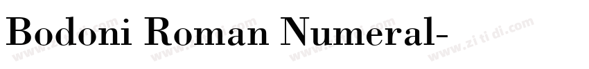 Bodoni Roman Numeral字体转换